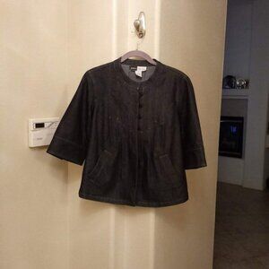 Simply Chloe Dao Denim Jacket With Kimono Sleeves